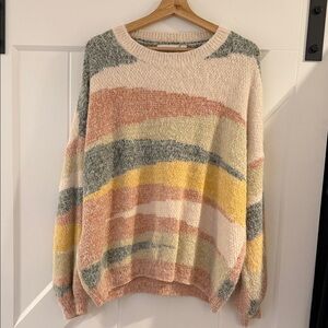Altar'd State Pastel Striped Sweater